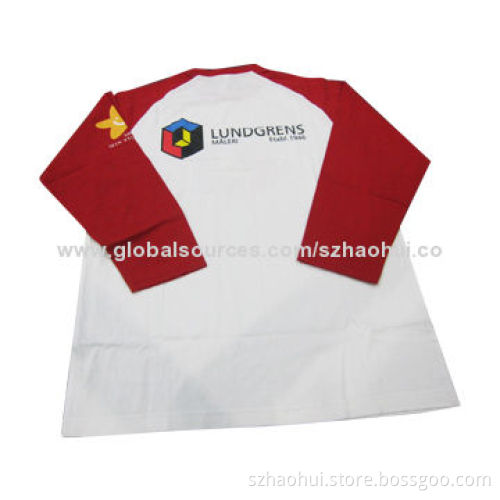 Men's raglan sleeve cotton printed t-shirt, OEM manufacturer, customized designs and brands welcomed